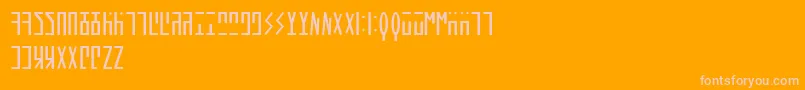 AncientHand Font – Pink Fonts on Orange Background