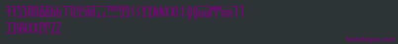 Шрифт AncientHand – фиолетовые шрифты на чёрном фоне