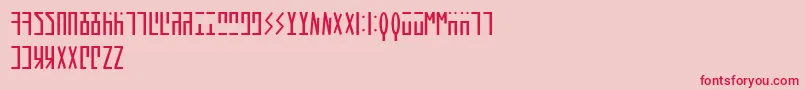 AncientHand Font – Red Fonts on Pink Background