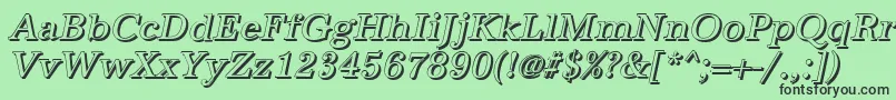 AntiquashItalic Font – Black Fonts on Green Background