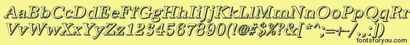 Police AntiquashItalic – polices noires sur fond jaune