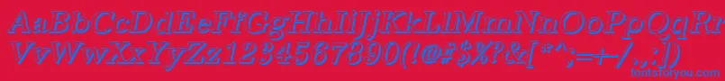 AntiquashItalic-fontti – siniset fontit punaisella taustalla