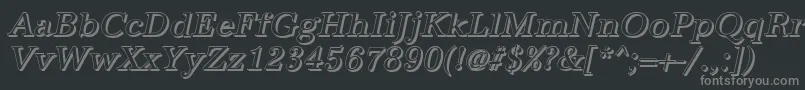 Шрифт AntiquashItalic – серые шрифты на чёрном фоне