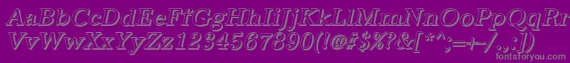 AntiquashItalic Font – Gray Fonts on Purple Background