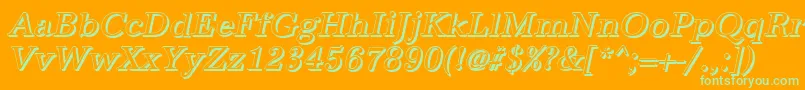 AntiquashItalic Font – Green Fonts on Orange Background