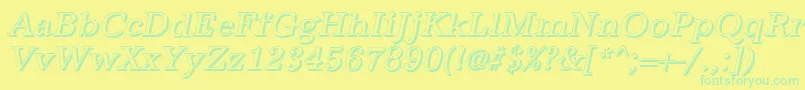 AntiquashItalic Font – Green Fonts on Yellow Background