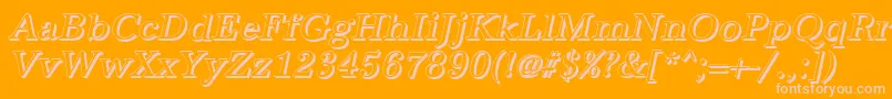 AntiquashItalic Font – Pink Fonts on Orange Background