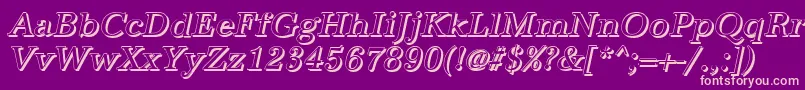 AntiquashItalic Font – Pink Fonts on Purple Background