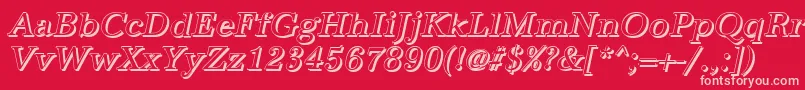 AntiquashItalic Font – Pink Fonts on Red Background