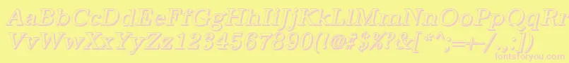 AntiquashItalic Font – Pink Fonts on Yellow Background