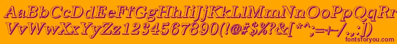 AntiquashItalic Font – Purple Fonts on Orange Background