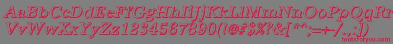 fuente AntiquashItalic – Fuentes Rojas Sobre Fondo Gris