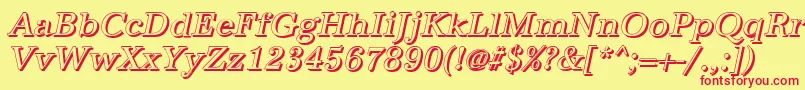 AntiquashItalic Font – Red Fonts on Yellow Background