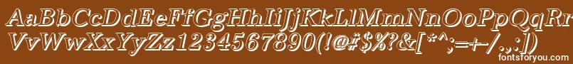 AntiquashItalic Font – White Fonts on Brown Background