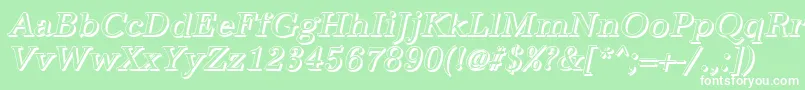 AntiquashItalic Font – White Fonts on Green Background