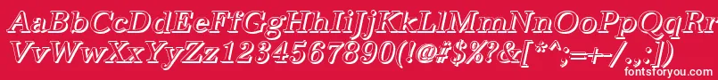 AntiquashItalic Font – White Fonts on Red Background