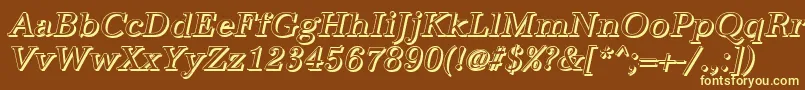 AntiquashItalic Font – Yellow Fonts on Brown Background