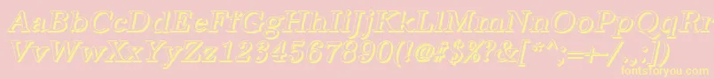 AntiquashItalic Font – Yellow Fonts on Pink Background