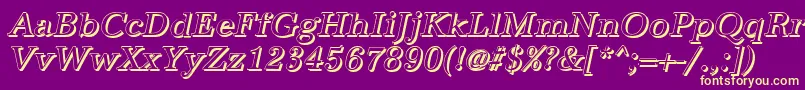 AntiquashItalic Font – Yellow Fonts on Purple Background