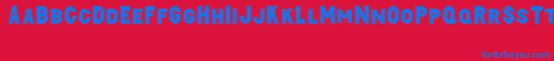 Jacobi Font – Blue Fonts on Red Background