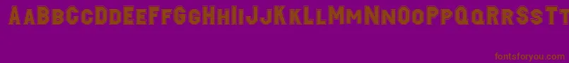 フォントJacobi – 紫色の背景に茶色のフォント