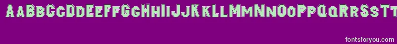 Jacobi Font – Green Fonts on Purple Background