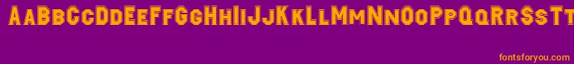 Jacobi Font – Orange Fonts on Purple Background