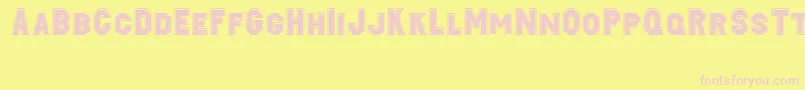 Шрифт Jacobi – розовые шрифты на жёлтом фоне