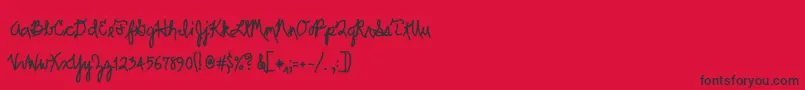 fuente Scrawler – Fuentes Negras Sobre Fondo Rojo