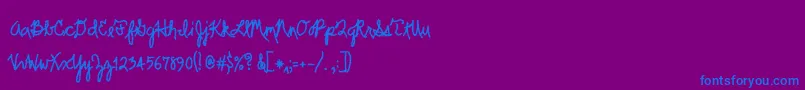 More about Scrawler Font Scrawler Font – Blue Fonts on Purple Background