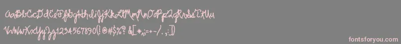 Scrawler-Schriftart – Rosa Schriften auf grauem Hintergrund