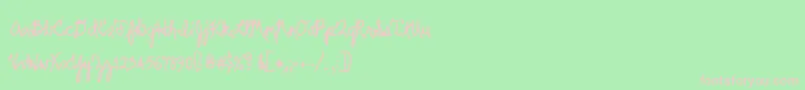 Scrawler Font – Pink Fonts on Green Background
