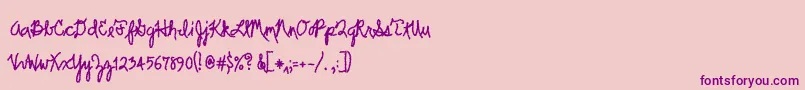 Шрифт Scrawler – фиолетовые шрифты на розовом фоне