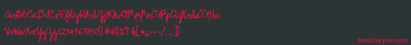 Scrawler Font – Red Fonts on Black Background