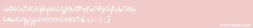 Scrawler Font – White Fonts on Pink Background