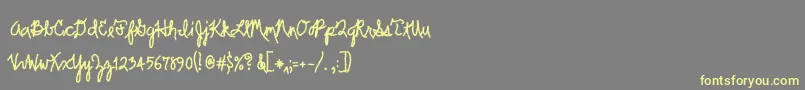 Scrawler-fontti – keltaiset fontit harmaalla taustalla