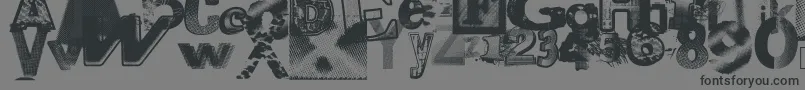 フォントXerographerfonts – 黒い文字の灰色の背景