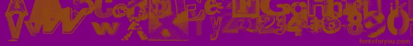 フォントXerographerfonts – 紫色の背景に茶色のフォント