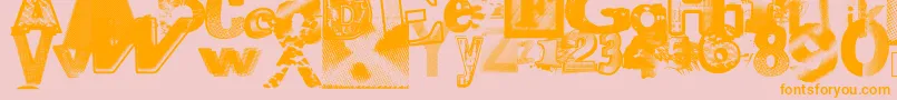Шрифт Xerographerfonts – оранжевые шрифты на розовом фоне