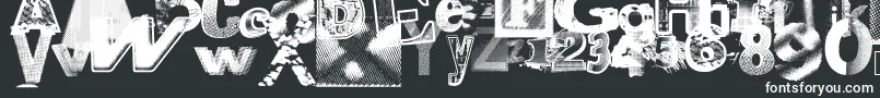 フォントXerographerfonts – 黒い背景に白い文字