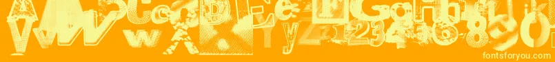 Xerographerfonts Font – Yellow Fonts on Orange Background