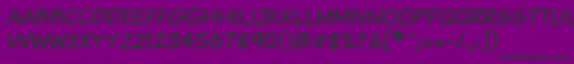 Vtcsundaykomixcaps-Schriftart – Schwarze Schriften auf violettem Hintergrund