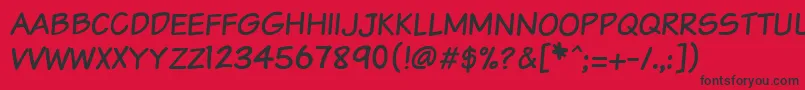 Vtcsundaykomixcaps Font – Black Fonts on Red Background