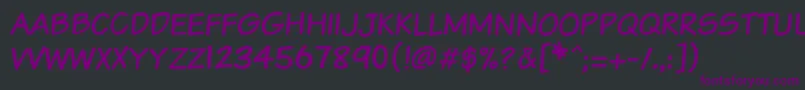 Шрифт Vtcsundaykomixcaps – фиолетовые шрифты на чёрном фоне