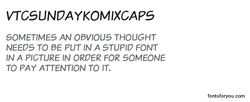 Review of the Vtcsundaykomixcaps Font