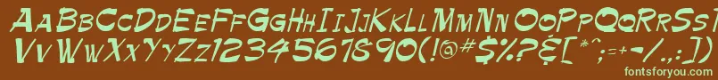 PaletteAv Font – Green Fonts on Brown Background