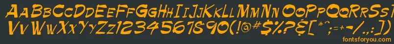 PaletteAv Font – Orange Fonts on Black Background