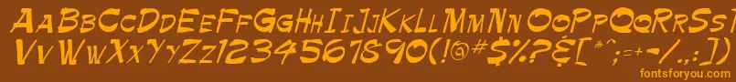 PaletteAv Font – Orange Fonts on Brown Background