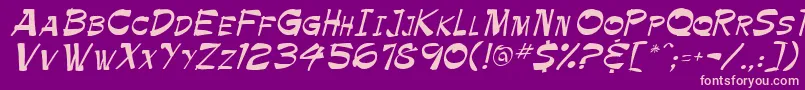 PaletteAv Font – Pink Fonts on Purple Background