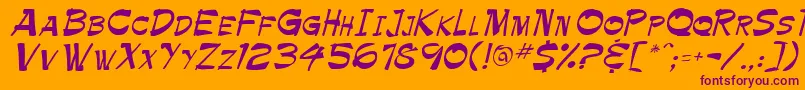 PaletteAv Font – Purple Fonts on Orange Background